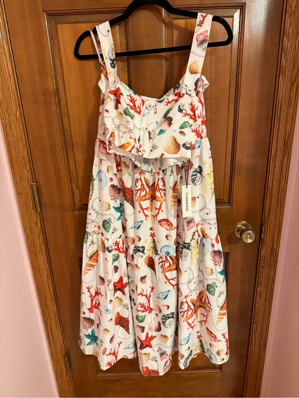White Seashell-Print Tiered Maxi Skirt and Matching Top - Picture 5 of 5